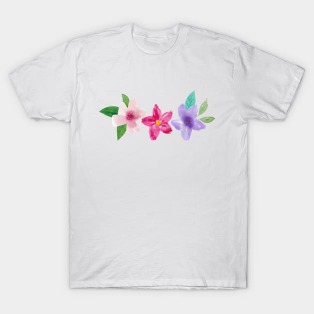 watercolor flowers T-Shirt by Serotonin